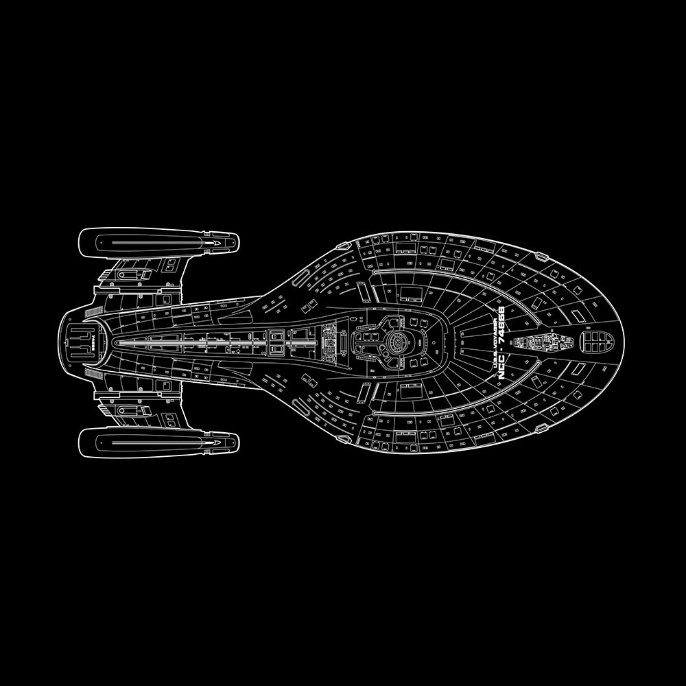 Star Trek: Voyager 25 Schematic Pillow 16" x 16"