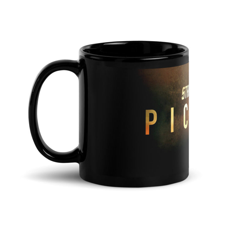 Star Trek: Picard Gold Burst Logo Black Mug