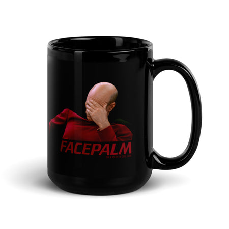 Star Trek: The Next Generation Facepalm 15 oz Black Mug