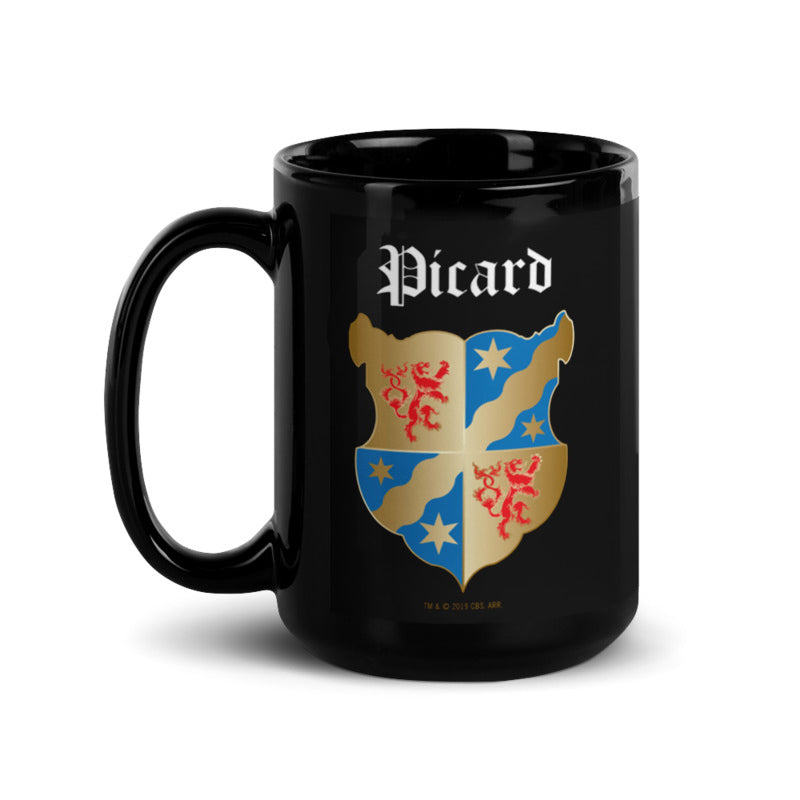 Star Trek: Picard Coat of Arms Picard Family Forever 15 oz Black Mug