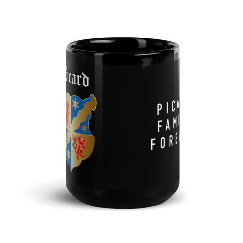 Star Trek: Picard Coat of Arms Picard Family Forever 15 oz Black Mug