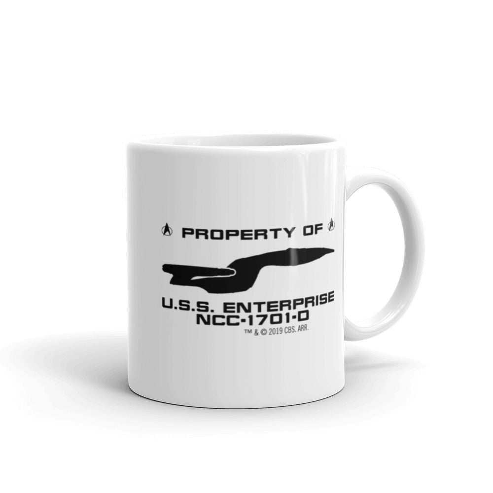 Star Trek: The Next Generation U.S.S. Enterprise Profile White Mug 11 oz