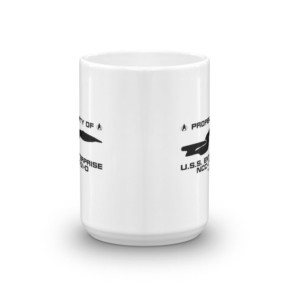 Star Trek: The Next Generation U.S.S. Enterprise Profile White Mug