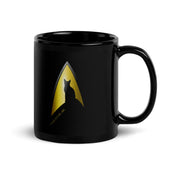 Star Trek: The Original Series Cat Captain Kirk Portrait Black Mug