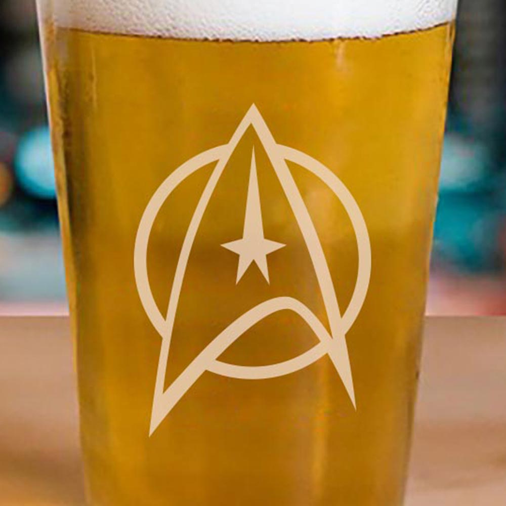 Star Trek: The Original Series Delta Laser Engraved Pint Glass