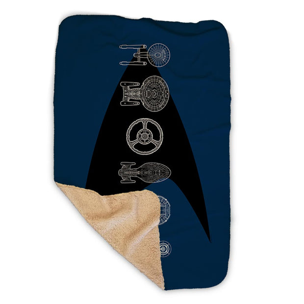 Star Trek: The Original Series Ships of the Line Delta Sherpa Blanket