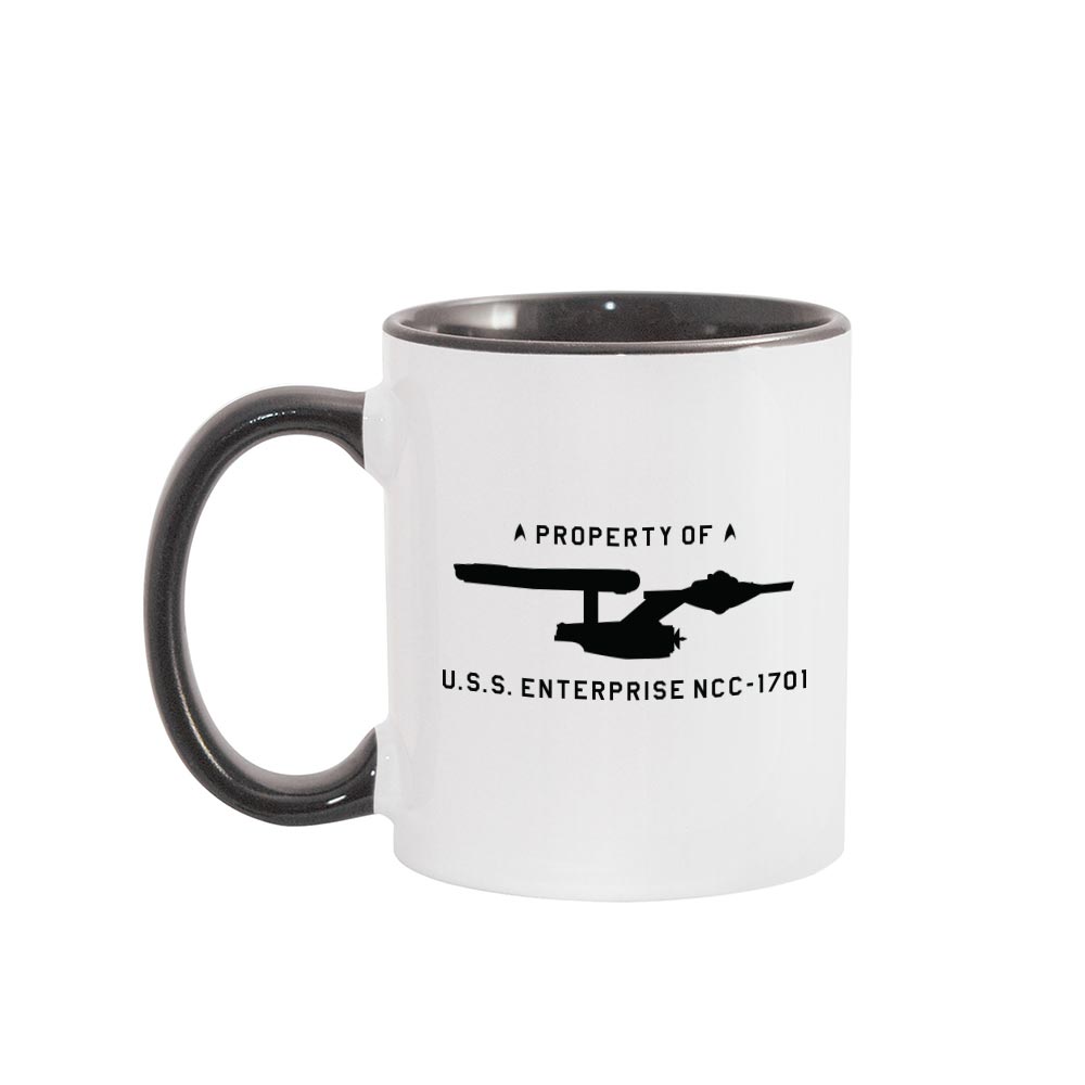 Star Trek: The Original Series U.S.S. Enterprise Property of Profile Two-Tone Mug