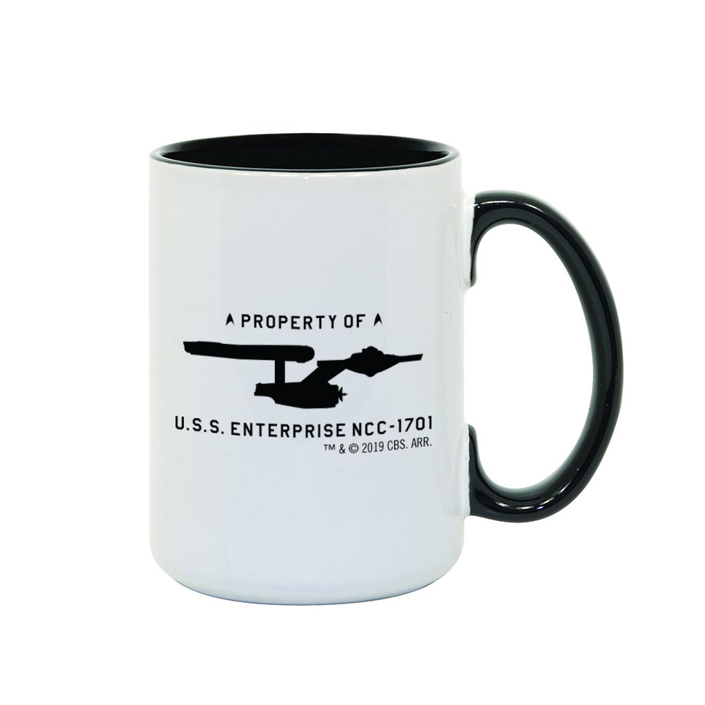 Star Trek: The Original Series U.S.S. Enterprise Property of Profile Two-Tone Mug