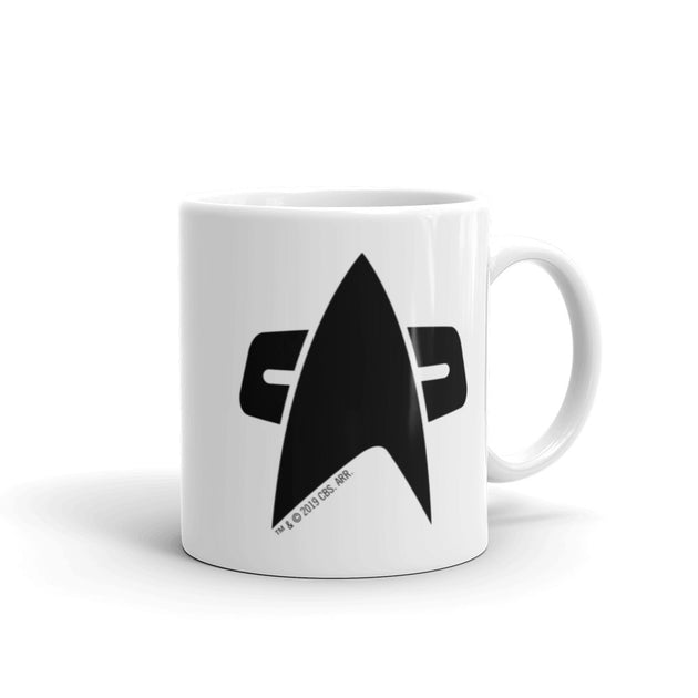 Vintage STAR TREK Insignia Logo Coffee Mug Tea Cup by Pfaltzgraff ~ White  1994