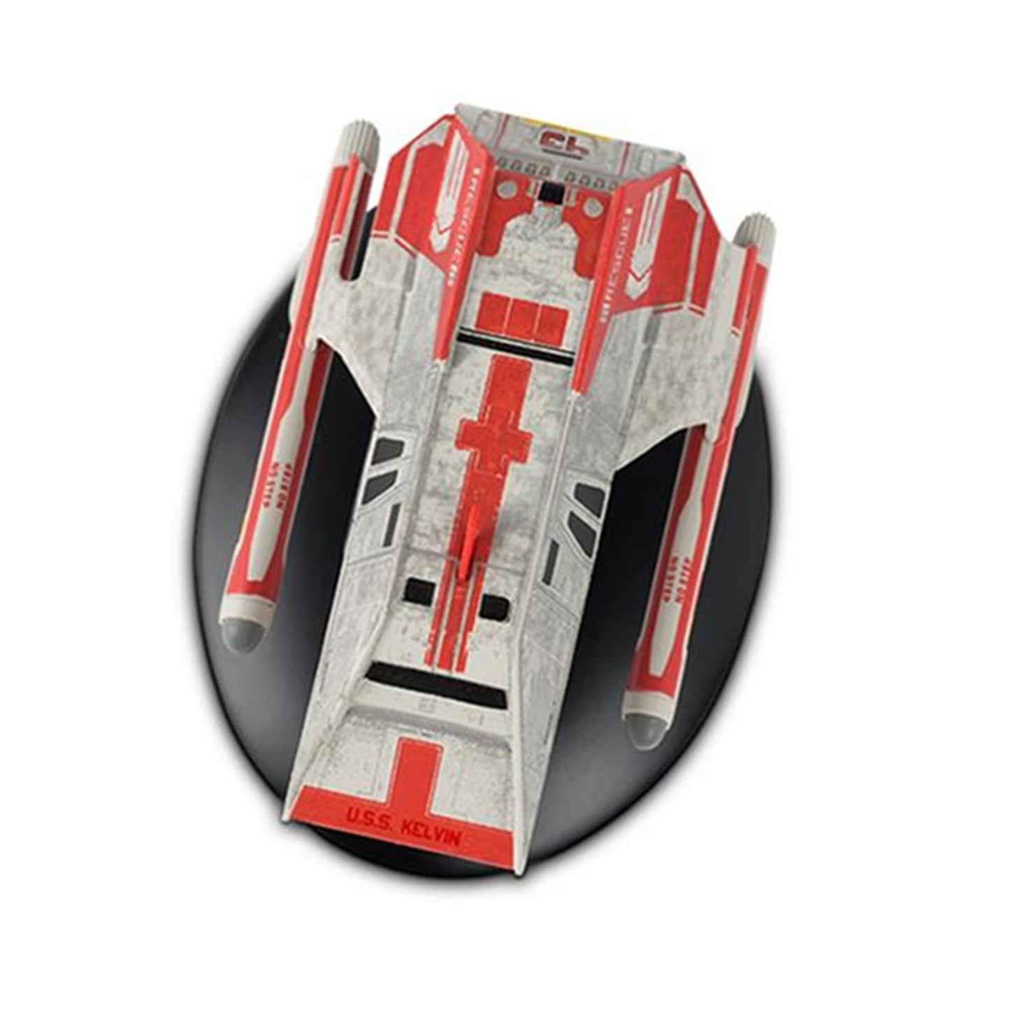 Angled view of an auxiliary craft showcasing its distinctive Starfleet configuration