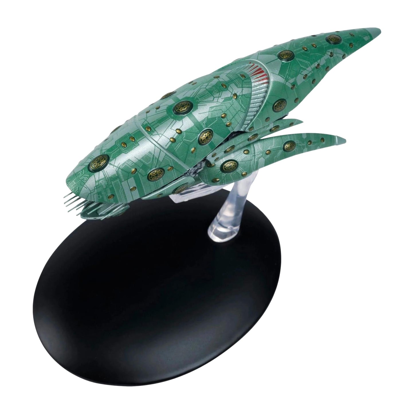 Top-down view of the Romulan Drone starship miniature