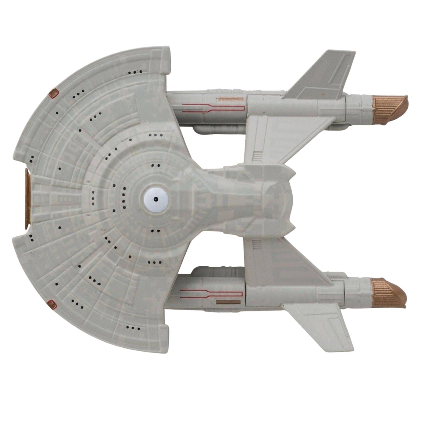Rear view of the Intrepid replica highlighting impulse engines and saucer section detailing