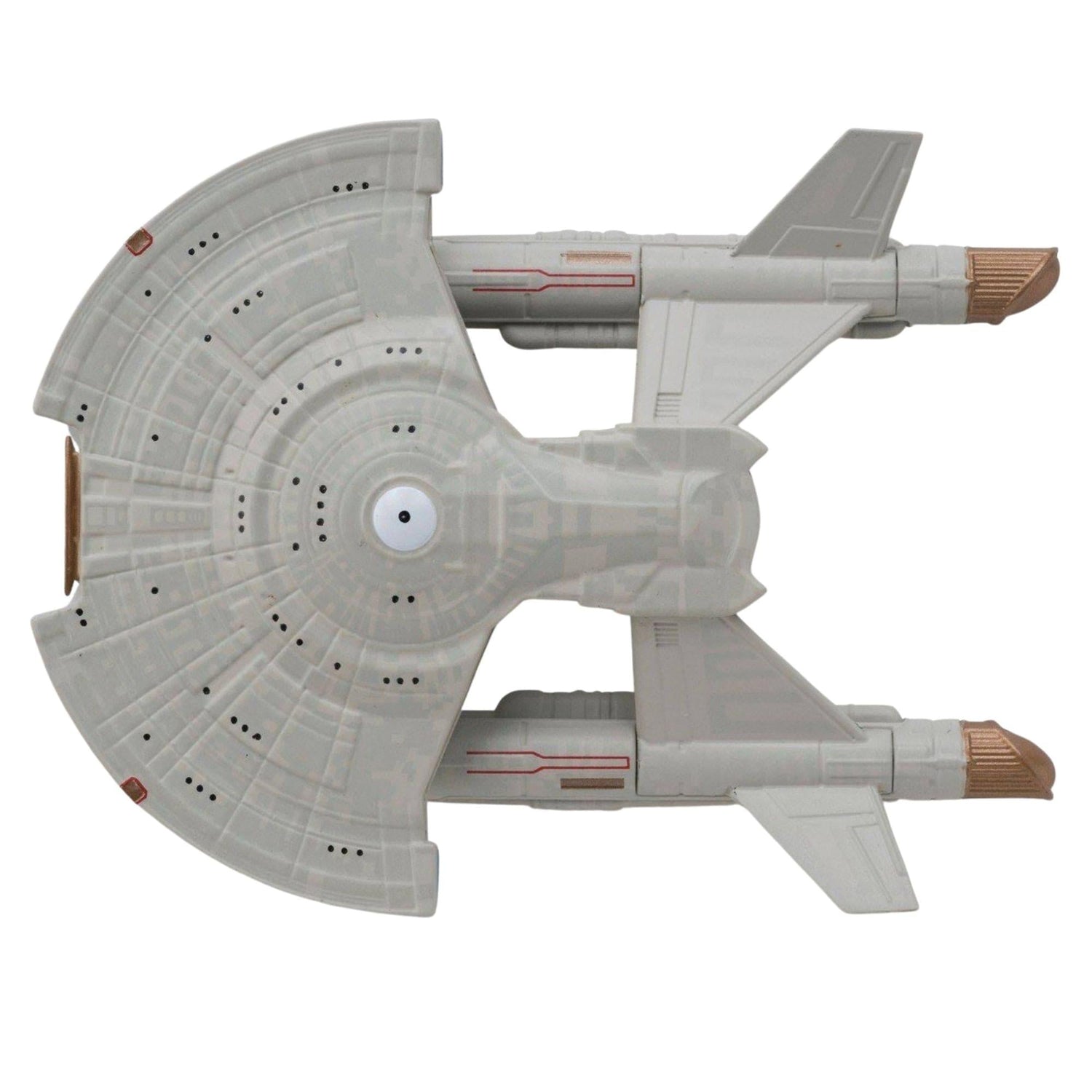 Rear view of the Intrepid replica highlighting impulse engines and saucer section detailing