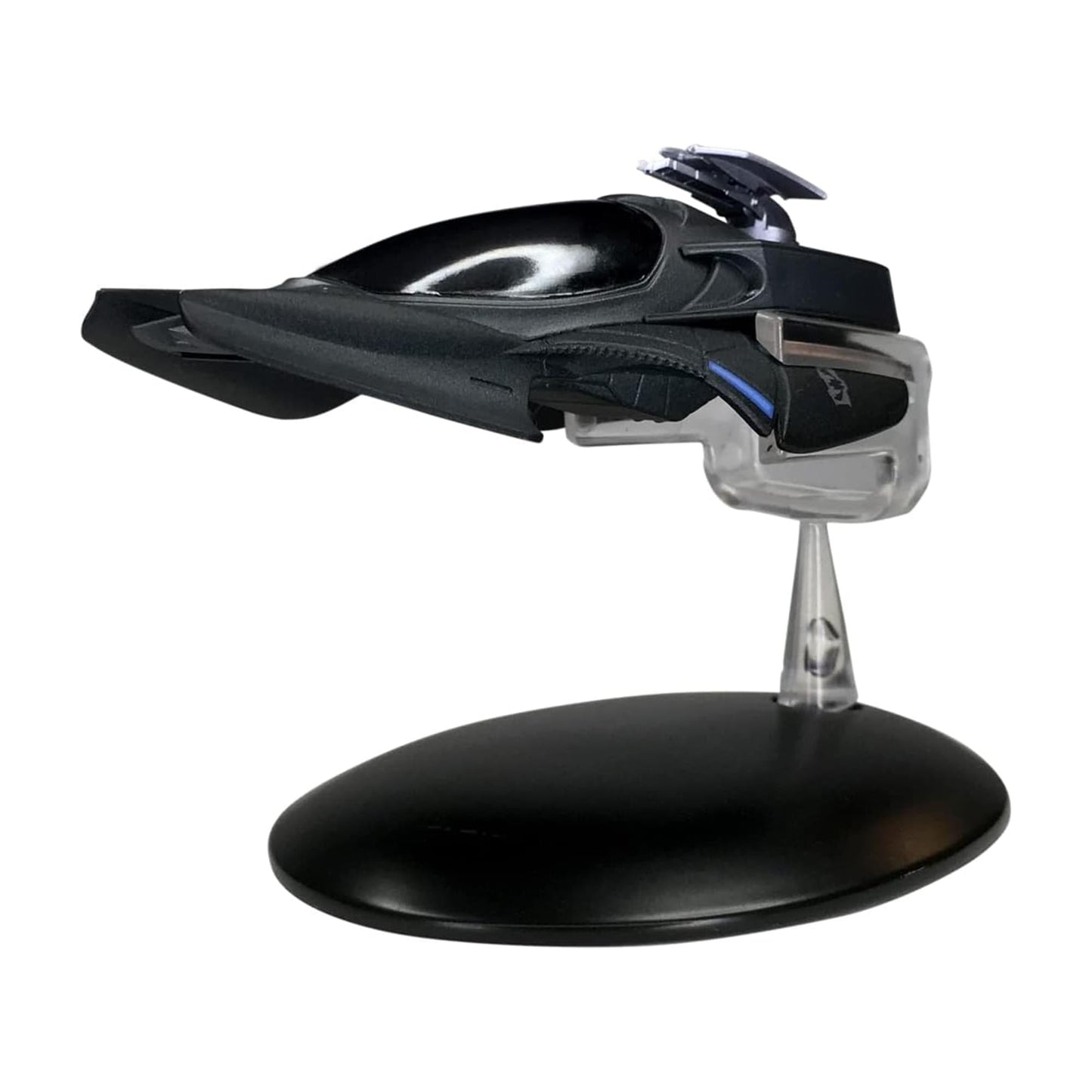 Rear view of the starship model displaying engine nacelles and tactical thruster configurations