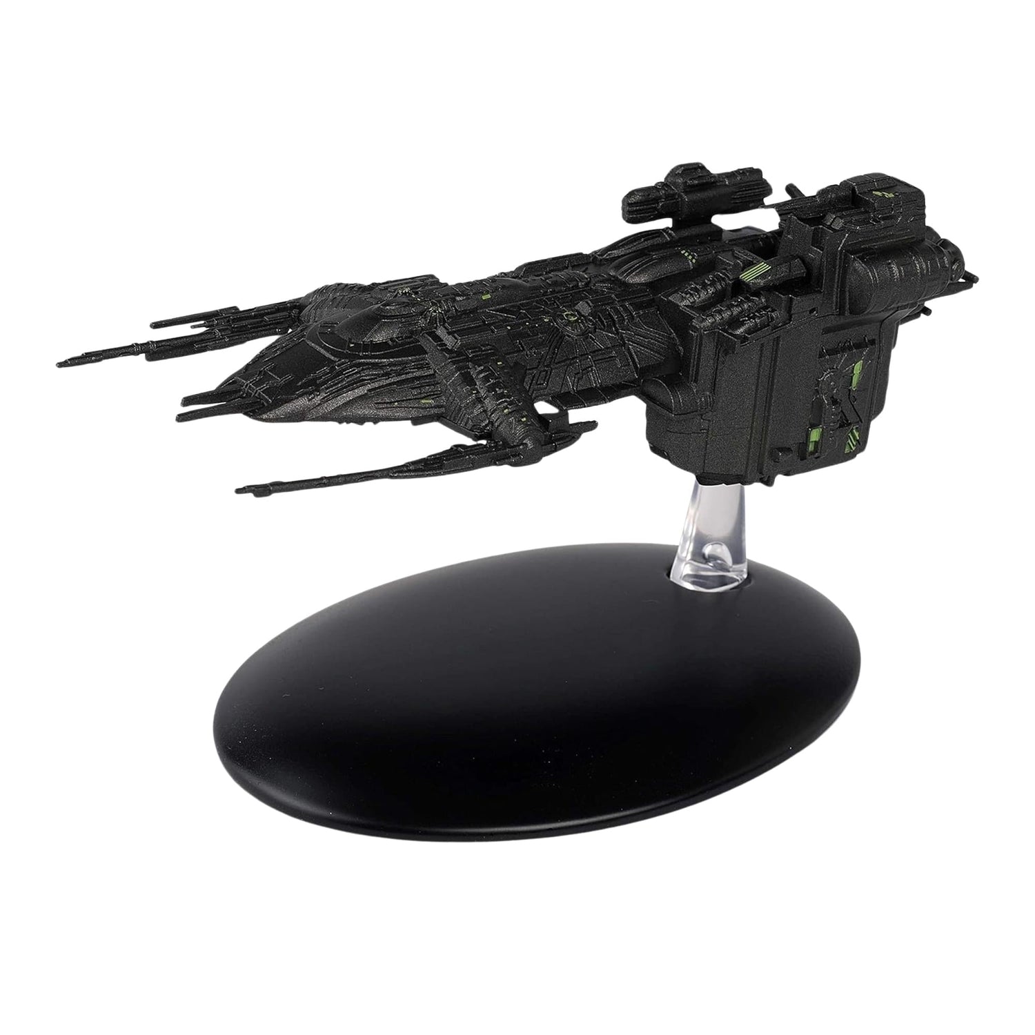 Top-down view of the Borgified starship model highlighting the assimilated hull plating and markings