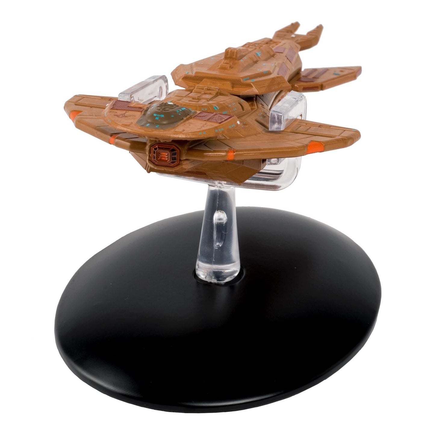 Top-down profile view of the Cardassian Keldon class starship replica highlighting its detailed weapons platforms