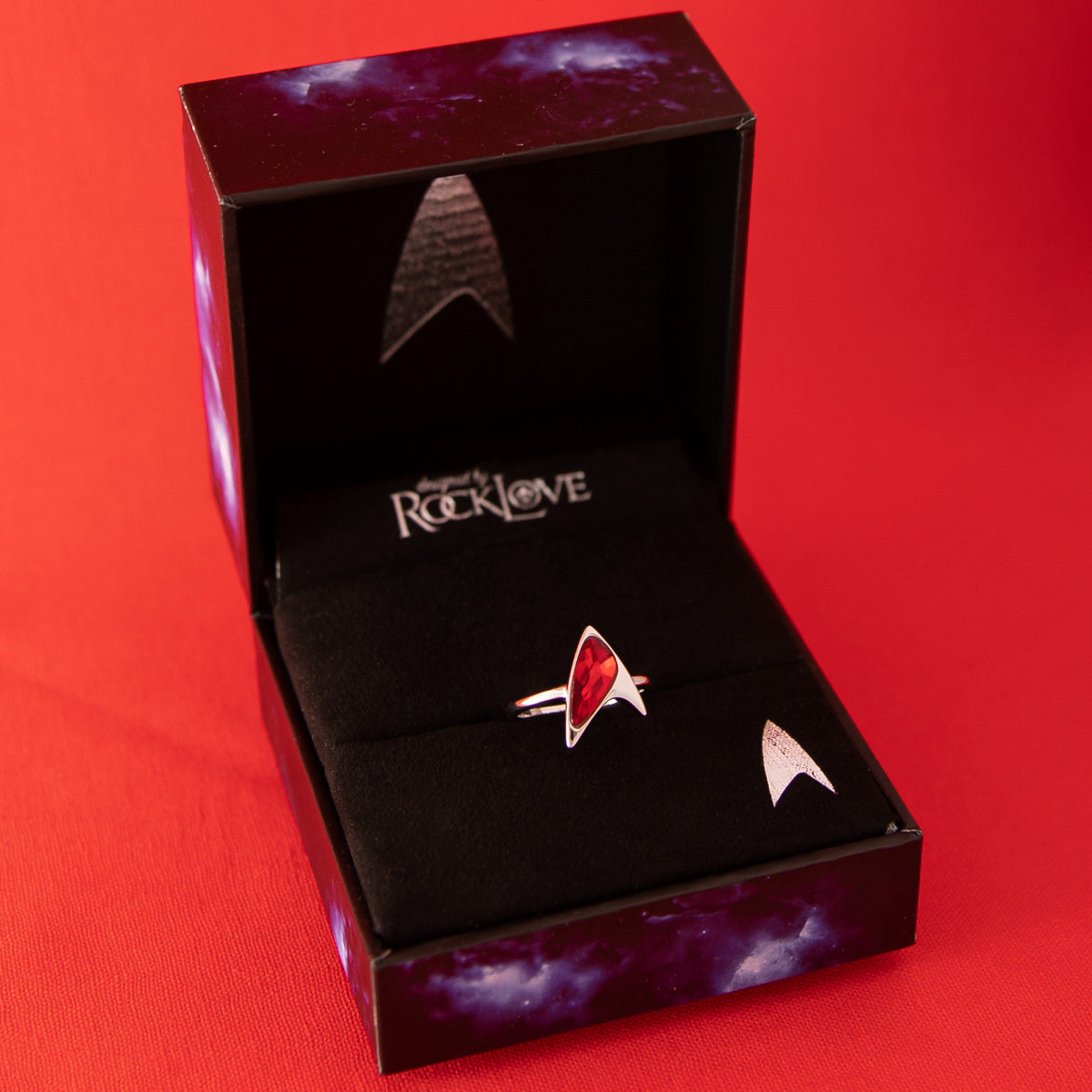 Handcrafted sterling silver Star Trek insignia ring