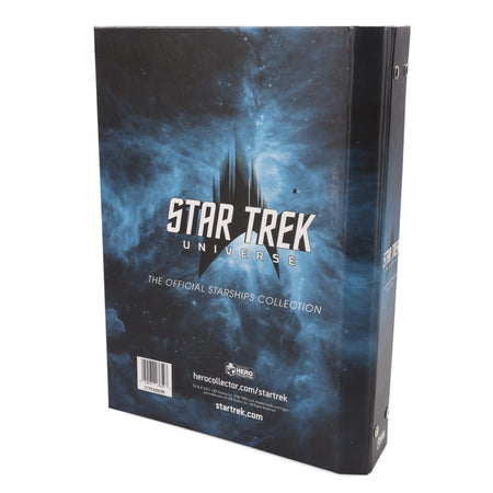 Back view of the blue Star Trek collector binder with publisher branding and spine details