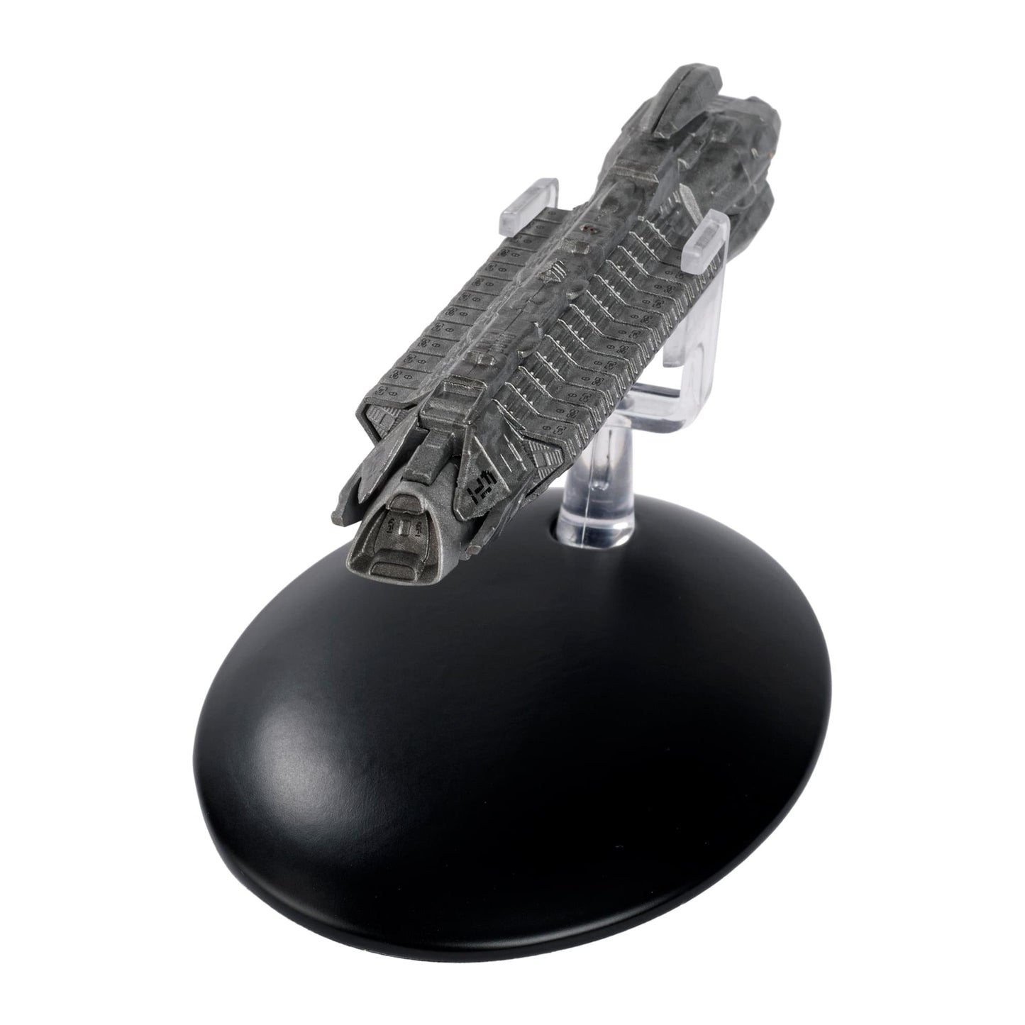 Underside perspective of the die-cast Axanar model showing engine mounts and structural detail
