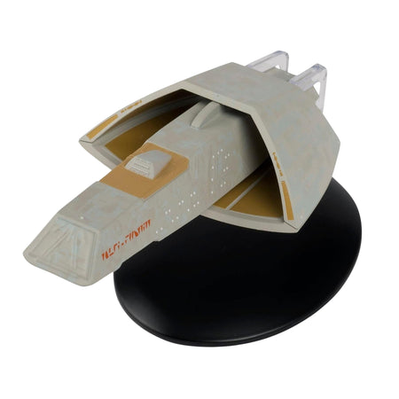Star Trek collectible starship replica of the Vulcan vessel T'Pau shown from a front three-quarters angle