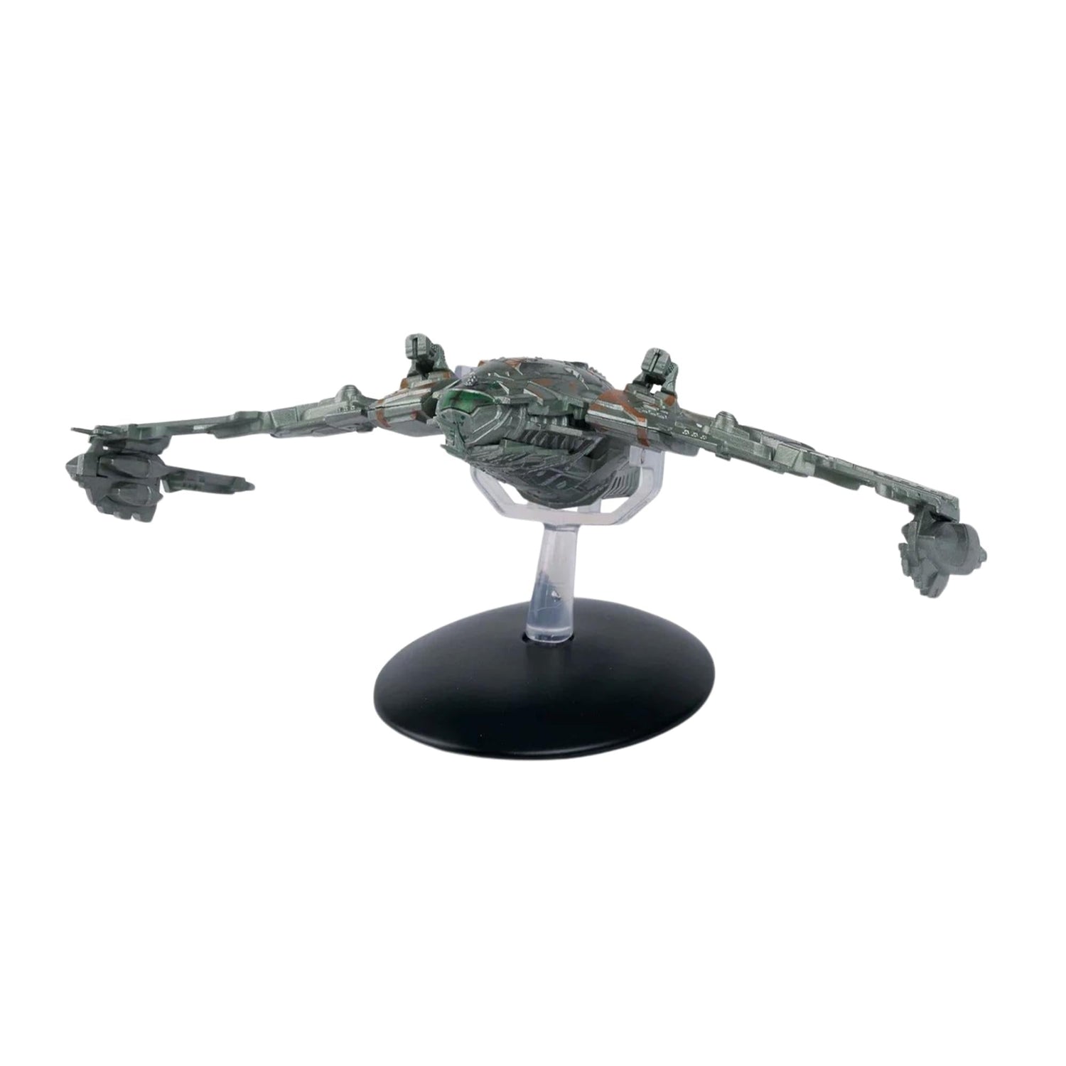Top-down view of the Klingon D4 Bird of Prey model highlighting the hull plating and intricate surface details