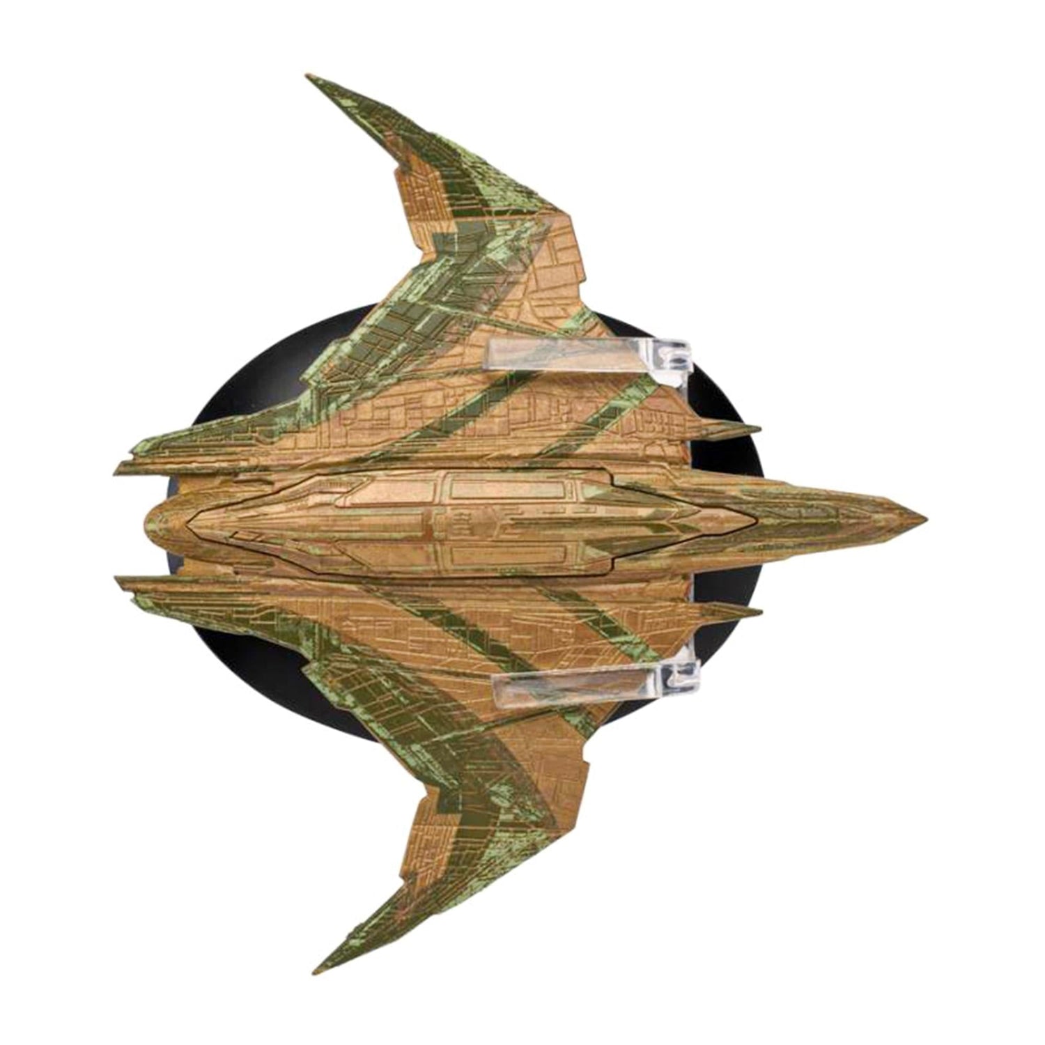 Close-up detail shot of the bridge section and surface textures on the Romulan Flagship hull