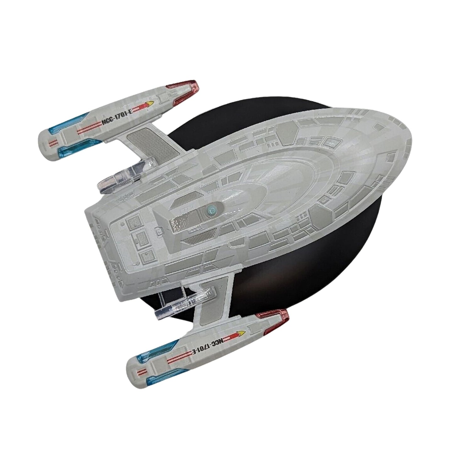 Side profile view showing the balanced proportions and official Starfleet color palette of the replica