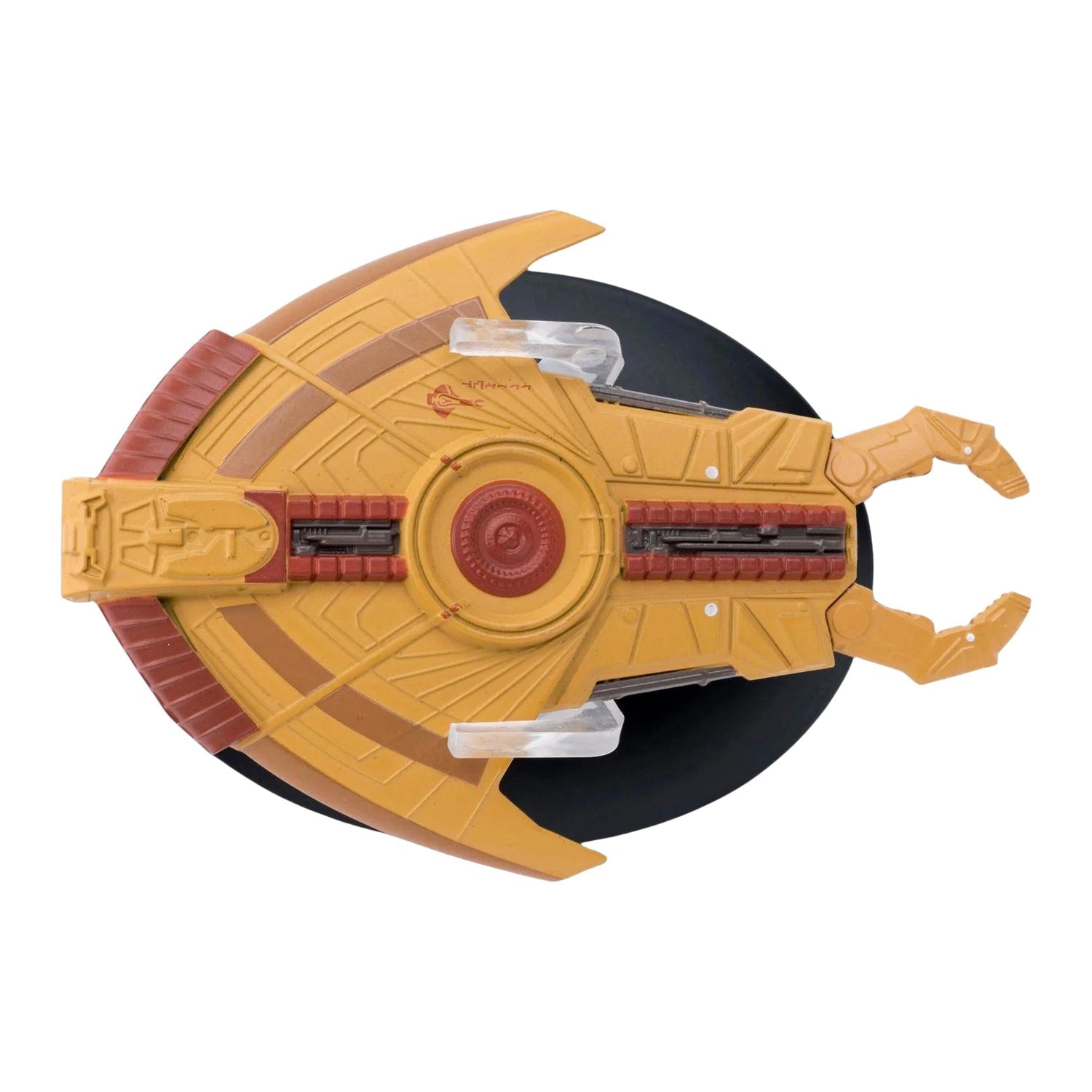 Rear view of the Hideki class starship model displaying engine thrusters