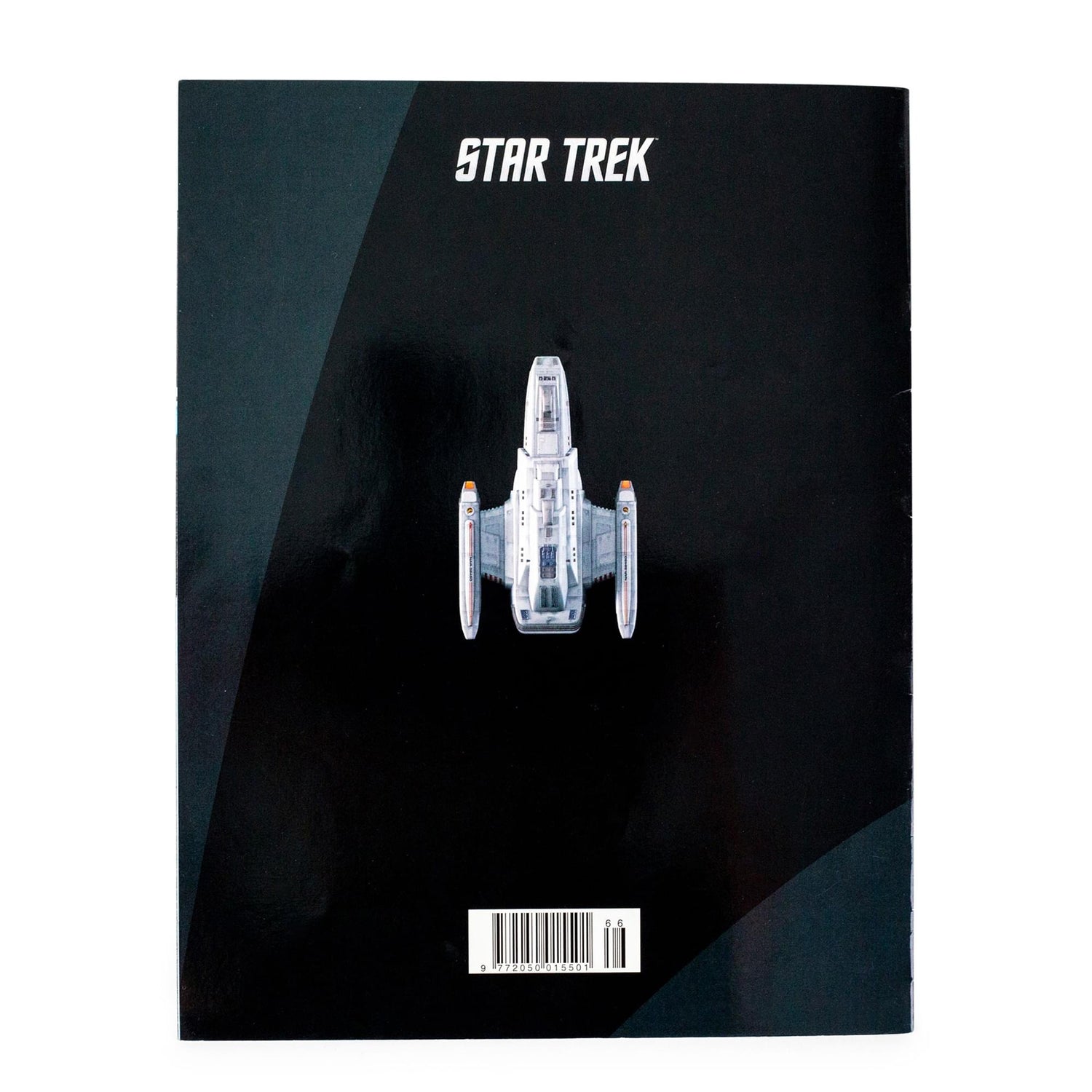 Back cover of the Star Trek collector magazine with series branding and publication details