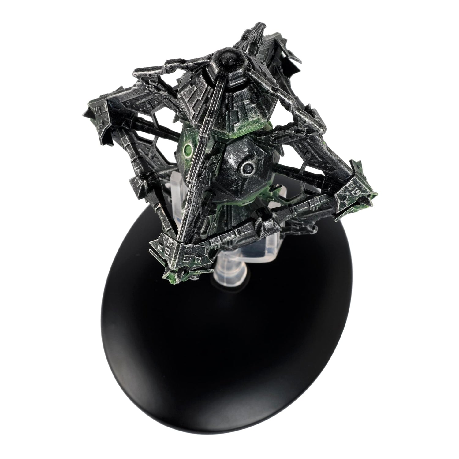 Side profile view displaying the scale and sleek silhouette of the Star Trek collectible
