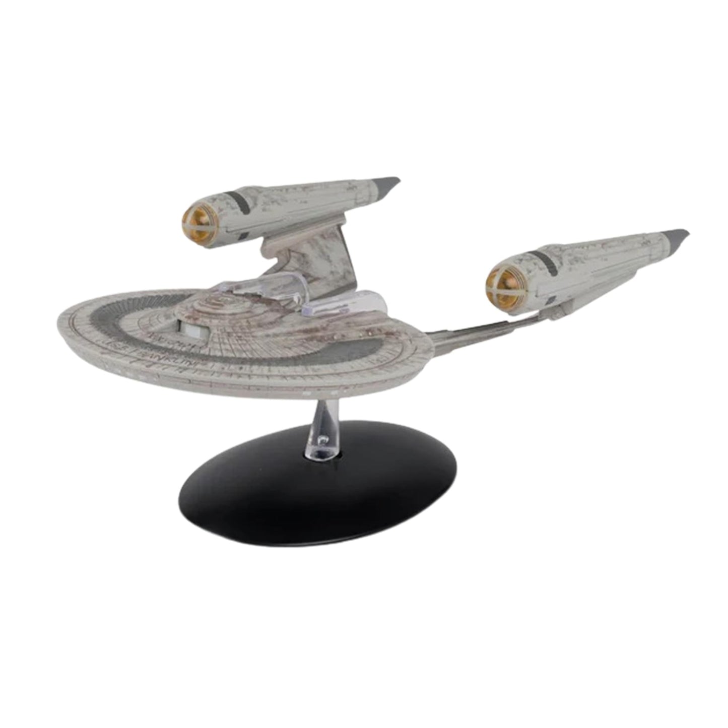 Starboard side profile of the USS Franklin collectible model