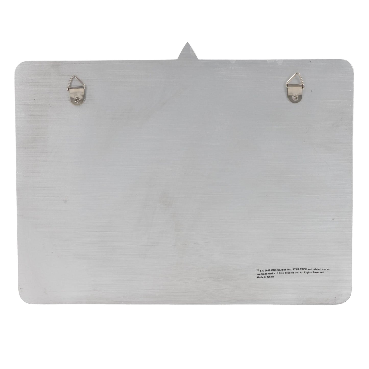 Back view of the collectible dedication plaque showing the mounting slot and official Eaglemoss branding stamp