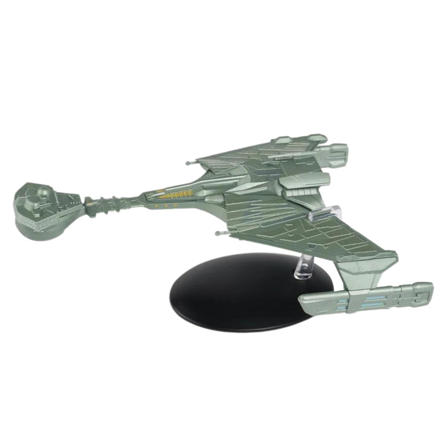 Top-down view of the Klingon Battlecruiser model, highlighting the detailed surface textures and hand-painted hull markings