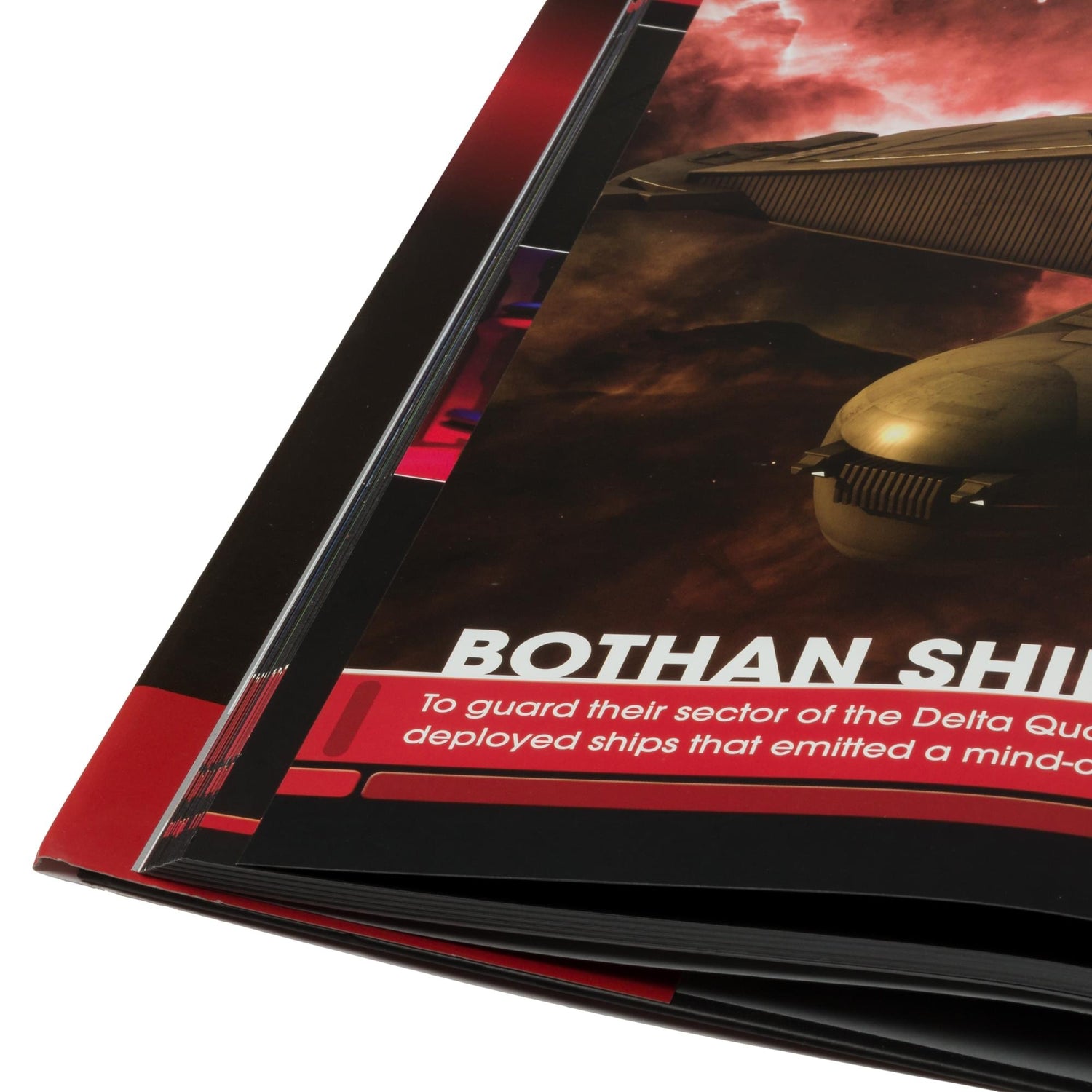 Detailed interior page featuring scale comparison charts of Borg vessels