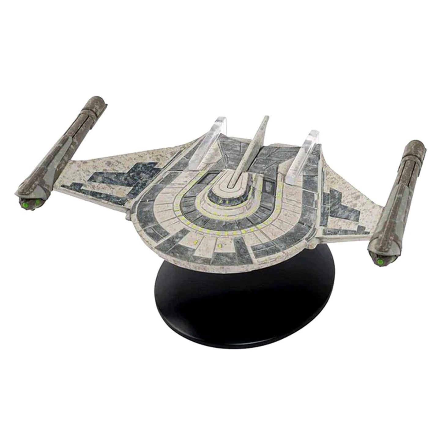 Top-down view of the Romulan Bird of Prey starship showing detailed wing geometry and hull markings