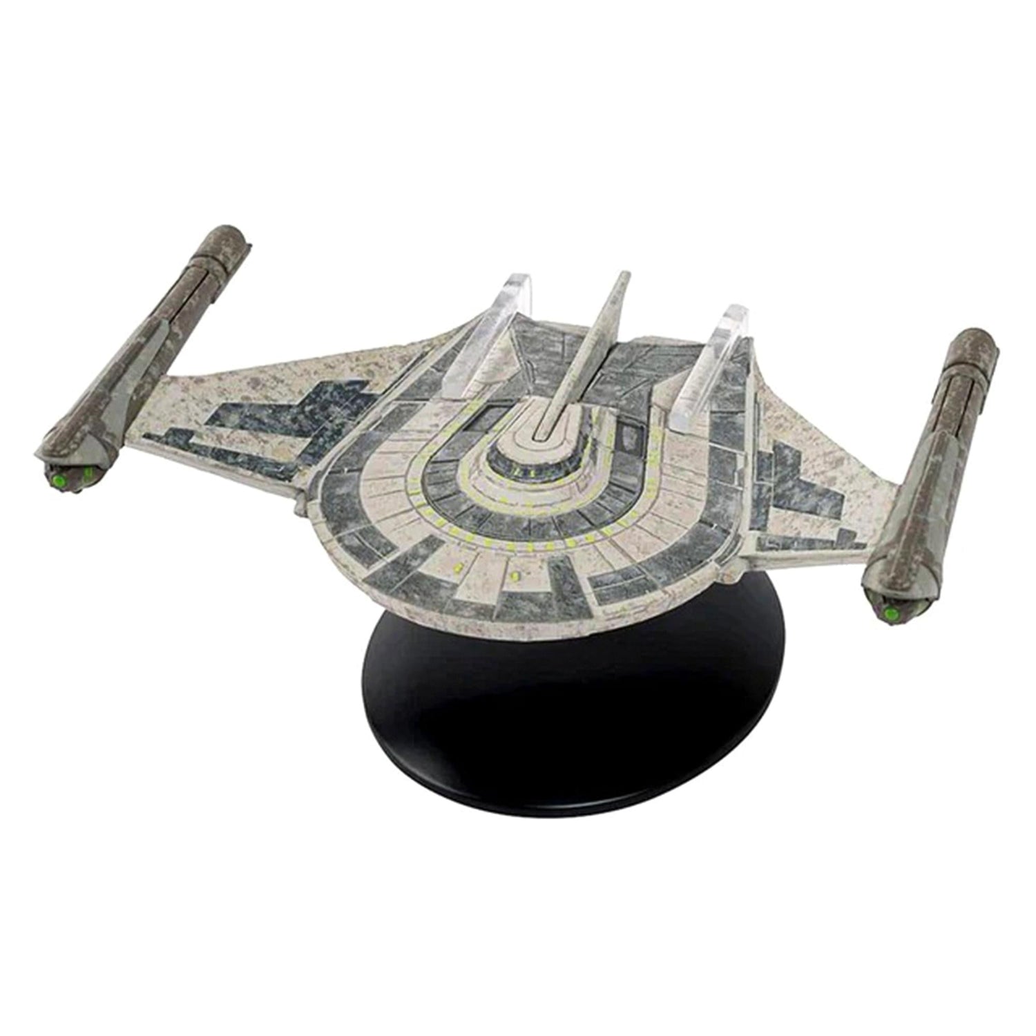 Top-down view of the Romulan Bird of Prey starship showing detailed wing geometry and hull markings