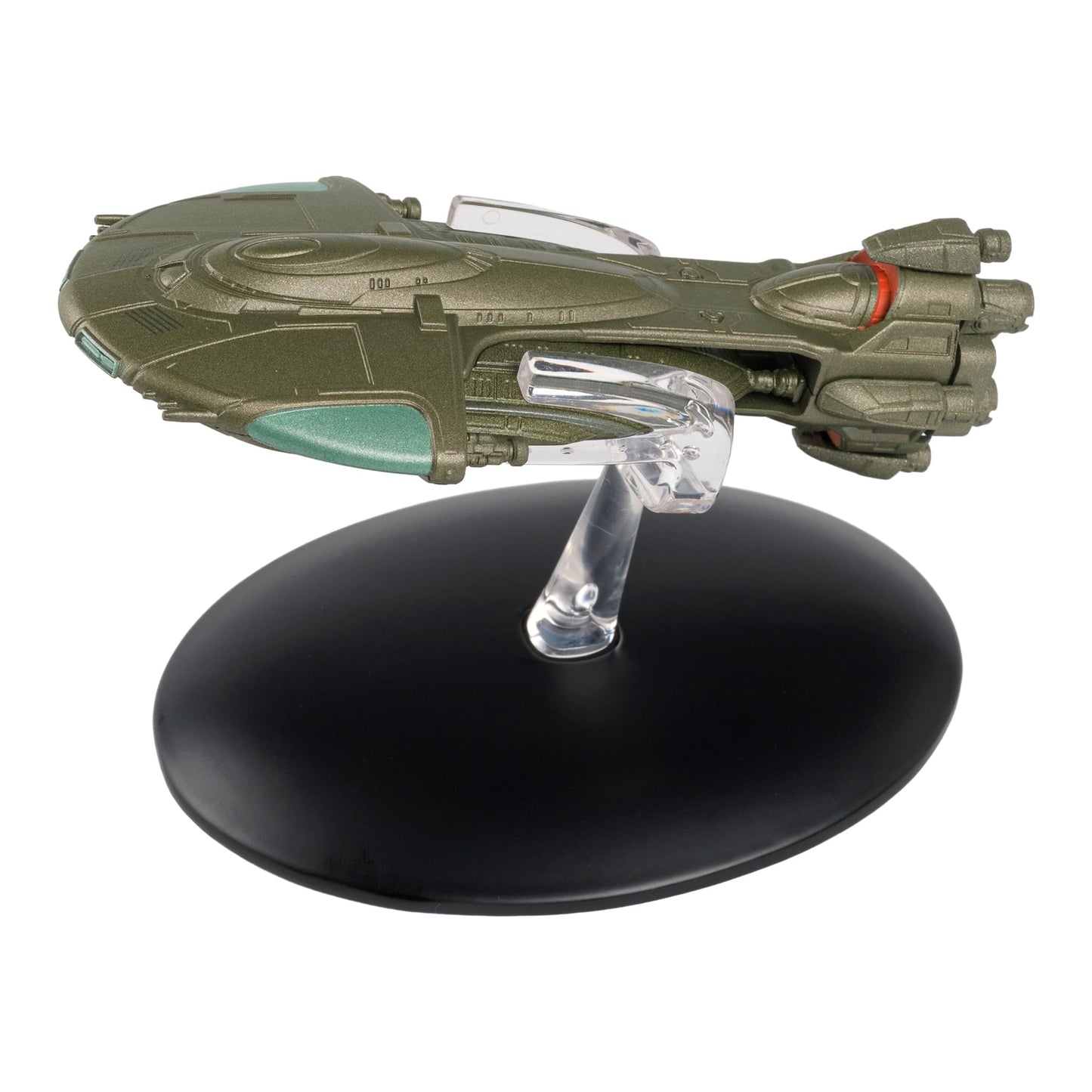 Top-down view of the Tellarite Cruiser starship replica highlighting hull markings and panel details