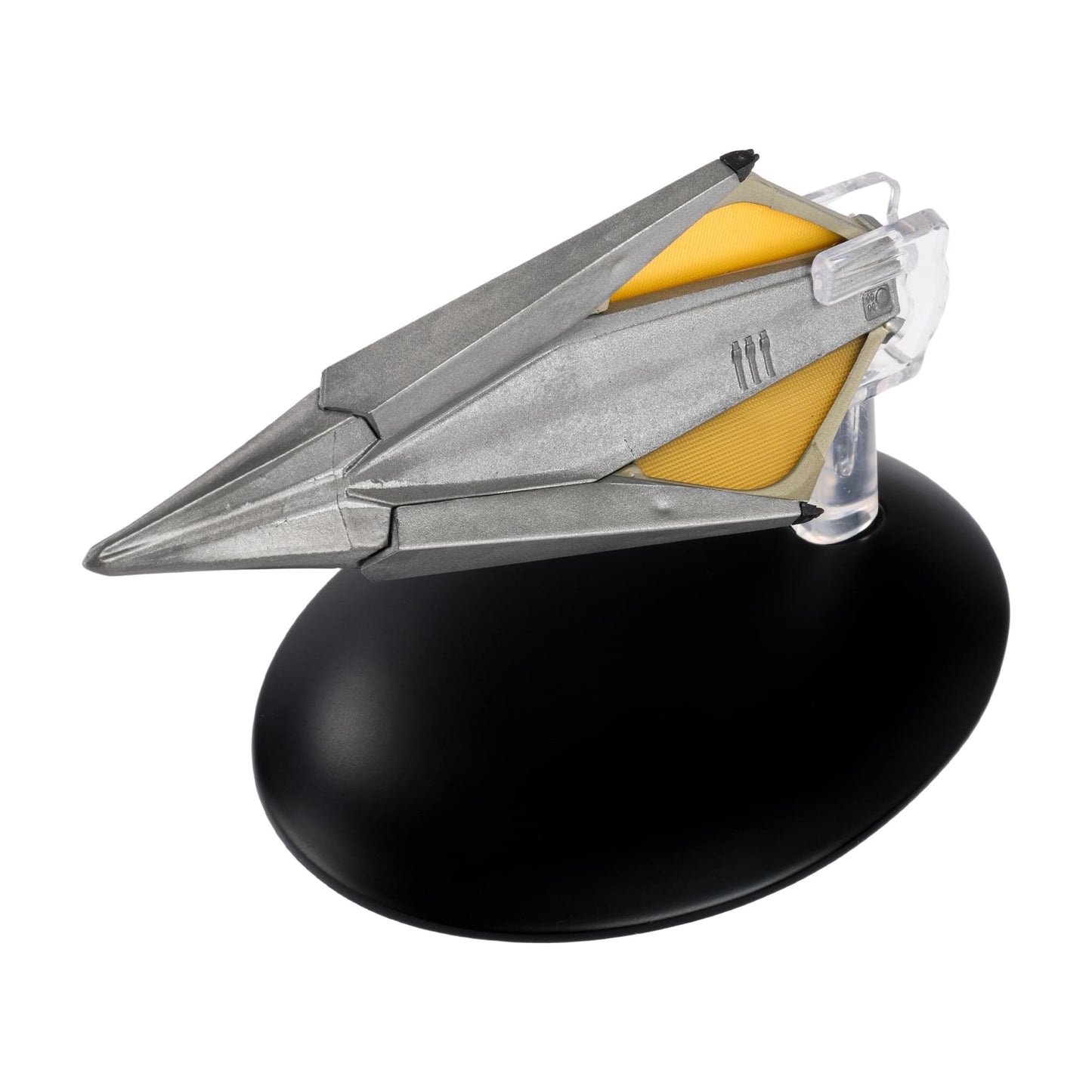 Close-up shot of the hand-painted hull textures on the starship model
