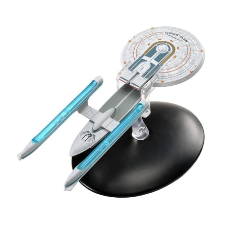 Top-down view of the U.S.S. Excelsior showing the saucer section and impulse engines
