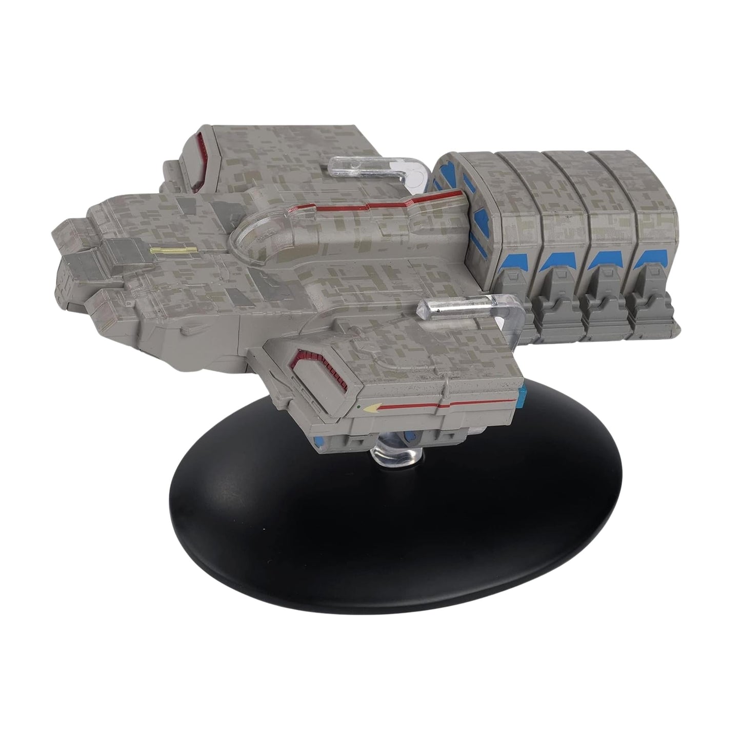 Top-down view of the Star Trek Dala ship replica highlighting its engineered contours and design geometry.