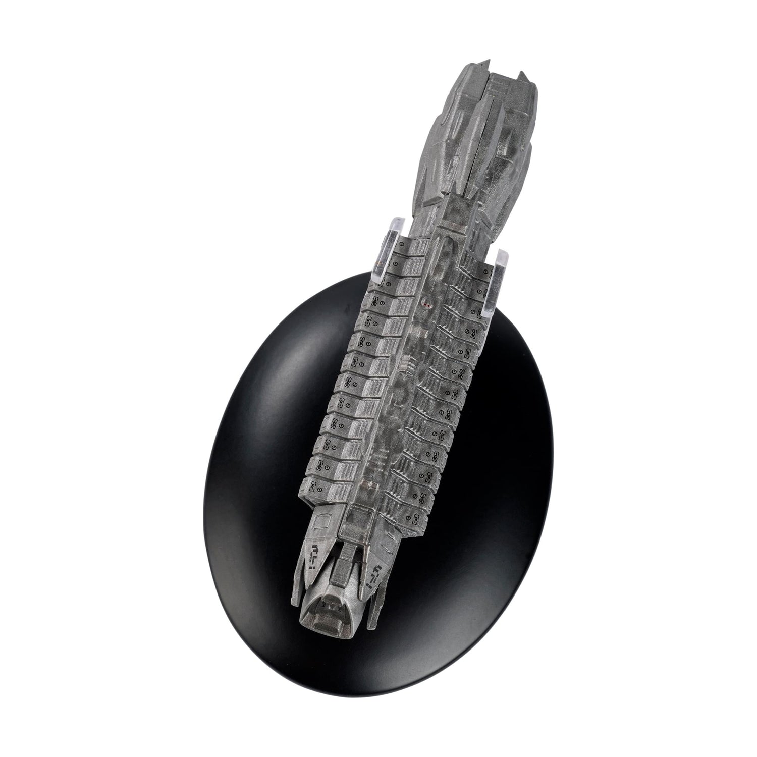 Rear view of the Axanar cargo ship replica displaying impulse engine housing and hand-painted markings