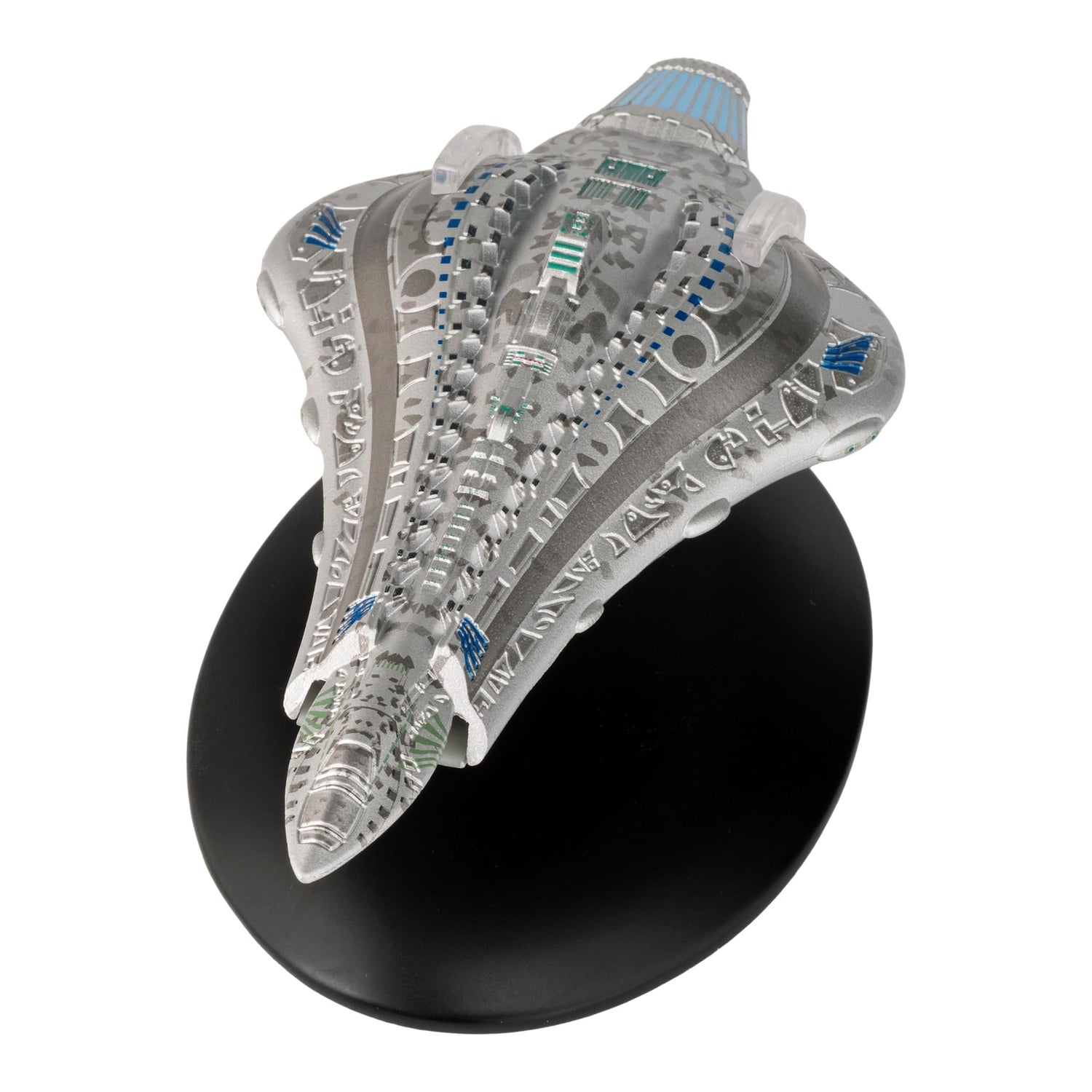 Front profile view of the Voth City Ship model, emphasizing its imposing scale and forward command sections