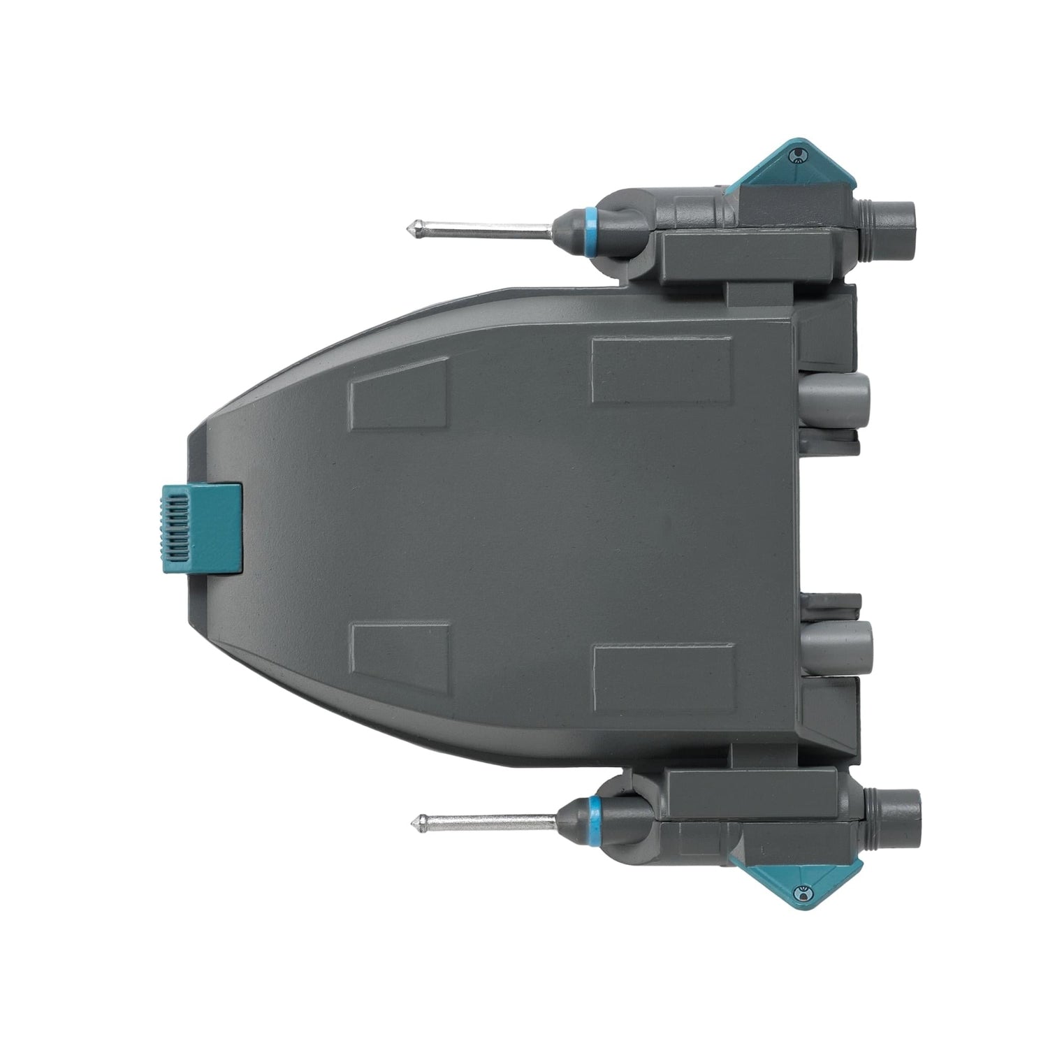 The Star Trek starship replica displayed proudly on its collector stand