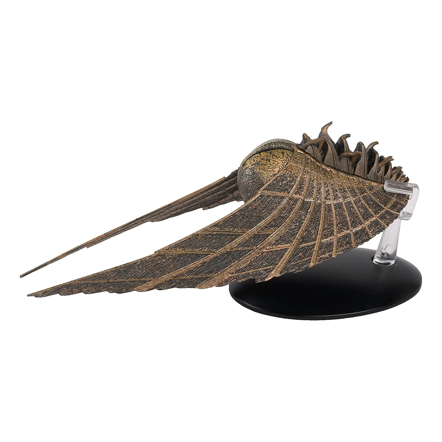 Close-up view highlighting the detailed surface textures and intricate design of the Eaglemoss Star Trek model