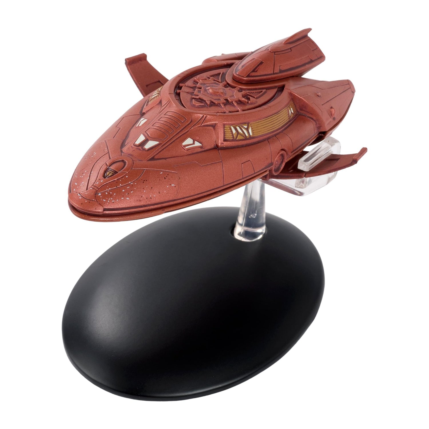 Top-down view of the Vulcan Survey Ship showing the swept-forward wing design and hull markings
