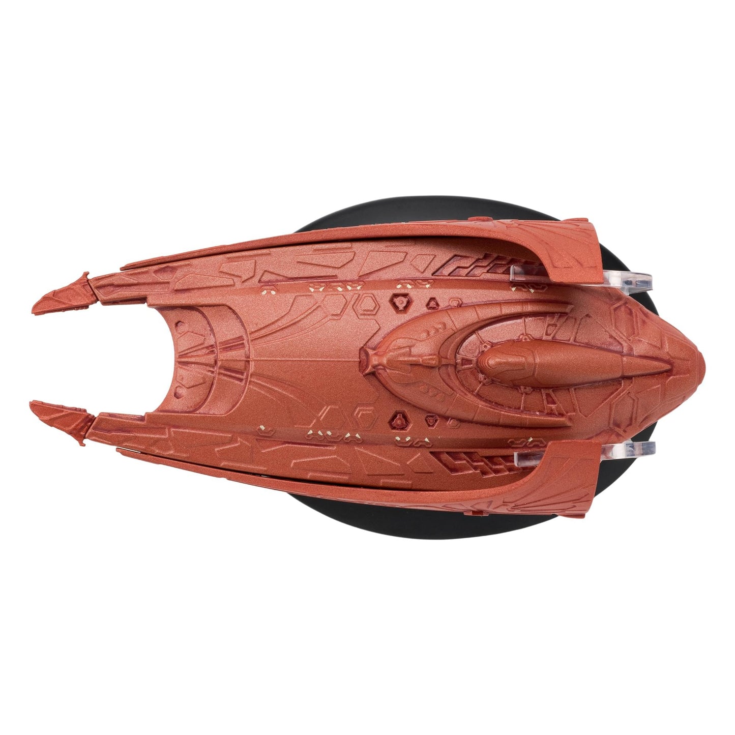 Detailed close-up of the hand-painted hull texture and Starfleet-era design elements