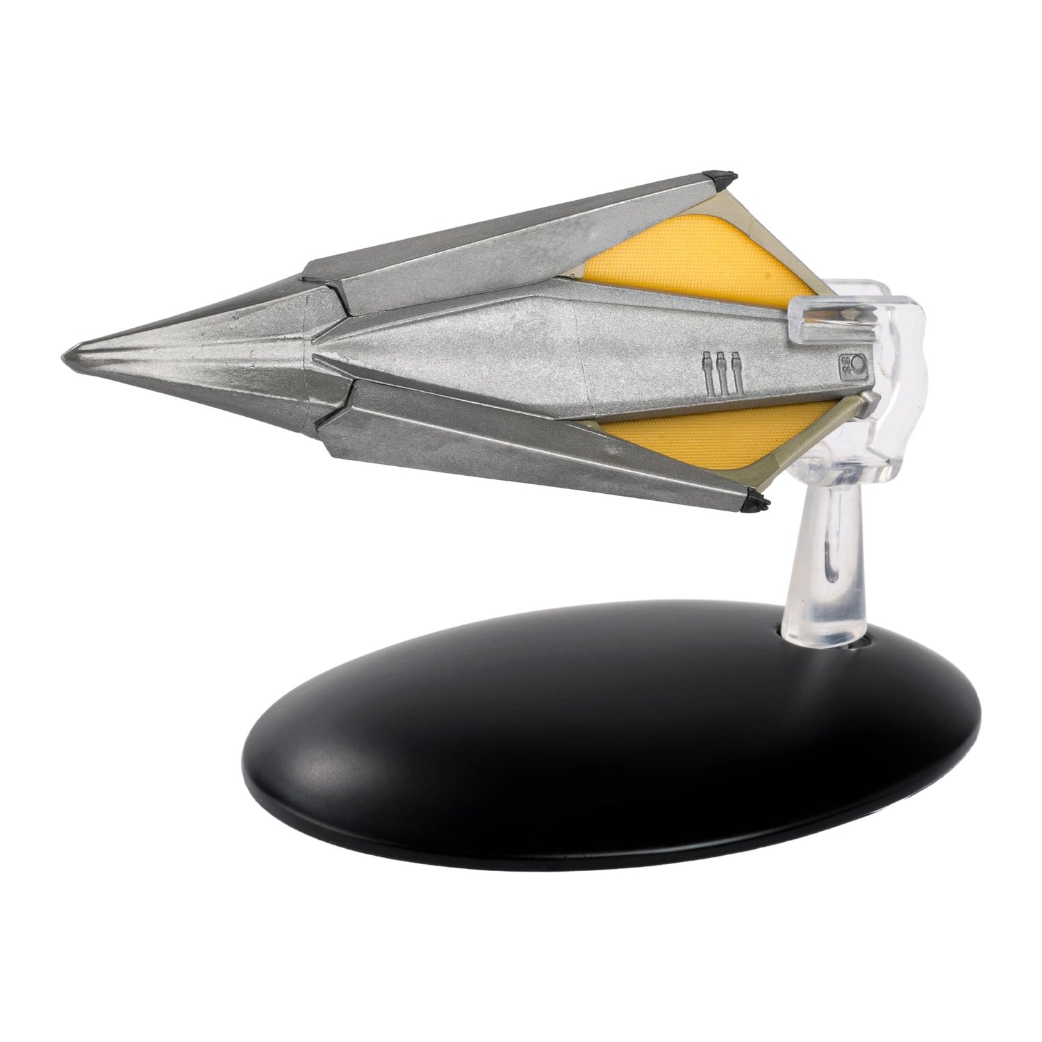 Side profile of the detailed Tholian Webspinner starship replica