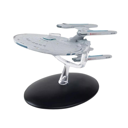 Top-down view of the U.S.S. Stargazer showing the four warp nacelles and detailed hull markings