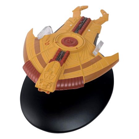 Front angled view of the Cardassian Hideki class starship die cast model