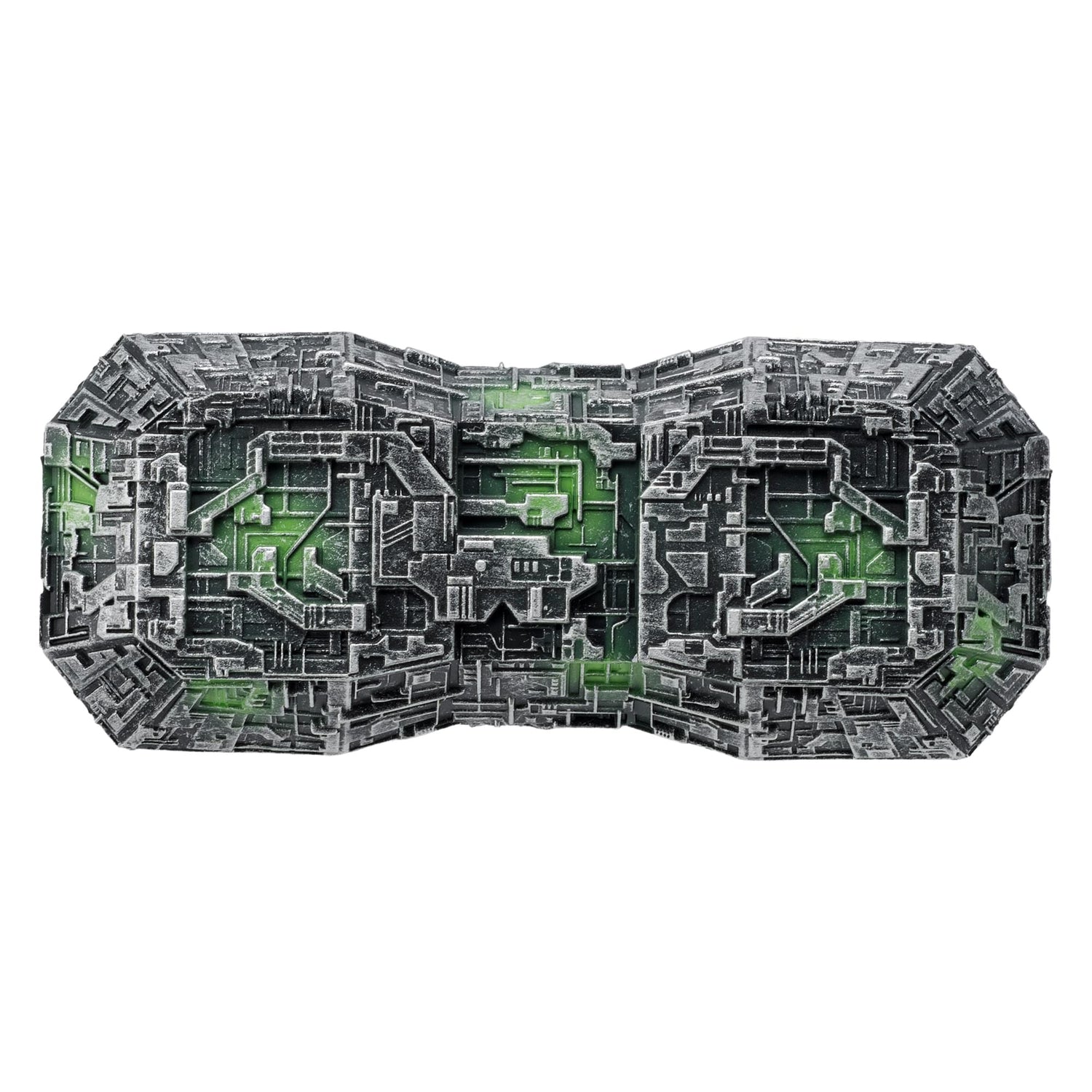 Packaging box art and presentation sleeve for the Eaglemoss Star Trek Borg Probe replica